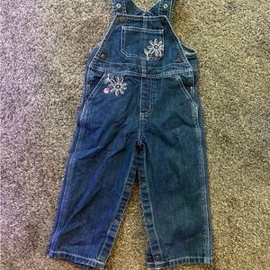 Carhartt Kids Blue Overalls with Floral Design